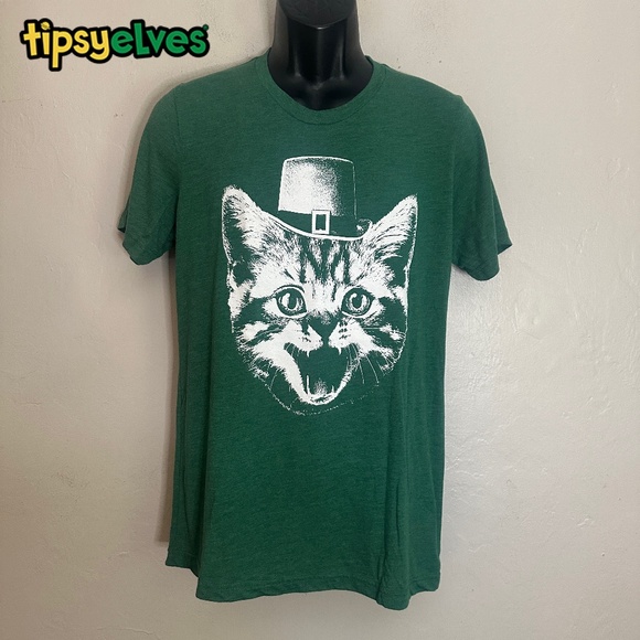 Tipsy Elves Other - Tipsy Elves Cat with Hat T Shirt Medium Gently worn 50% polyester/25% cotton